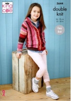 Knitting Pattern - King Cole 5644 - Bramble DK - Hoodie & Cardigan